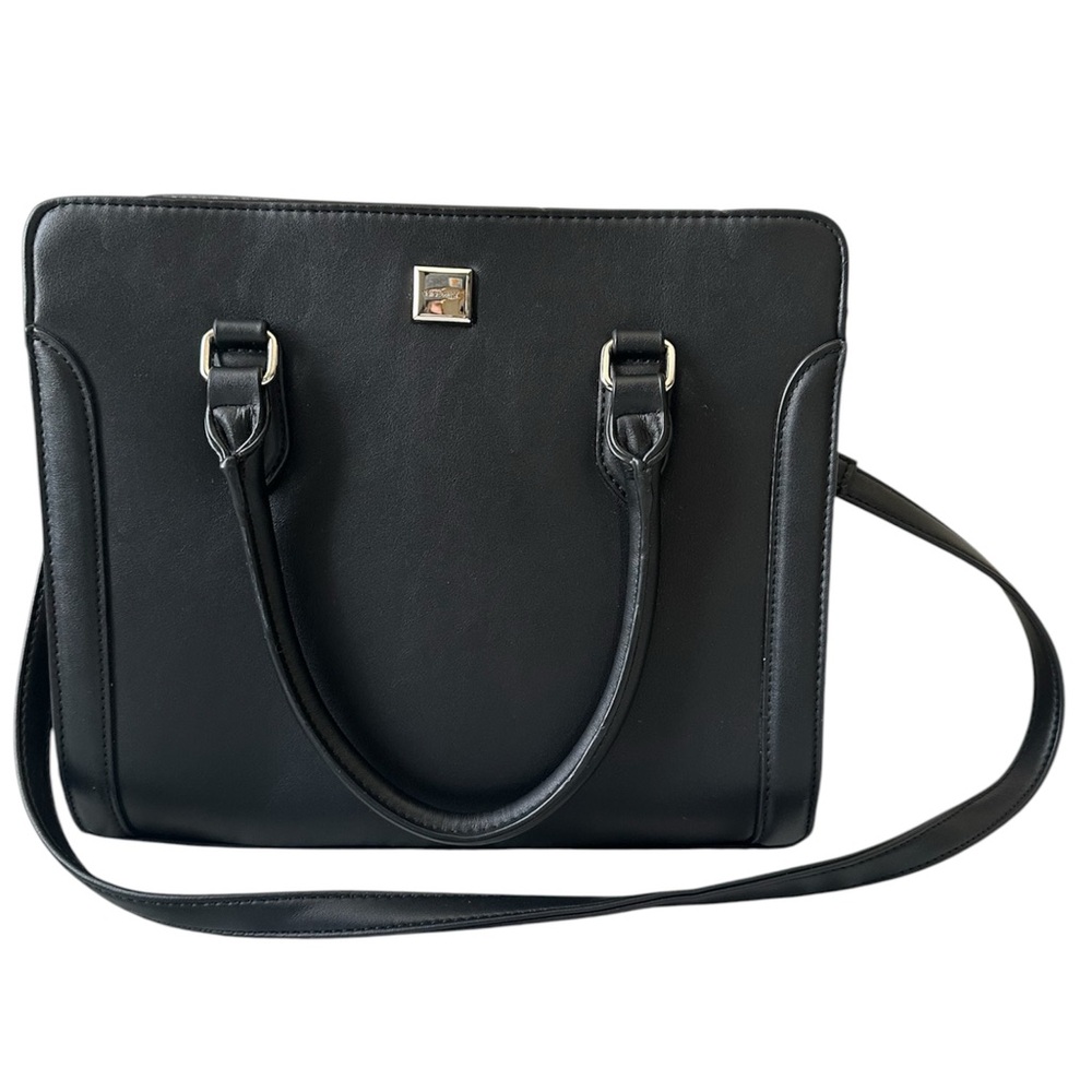 Nine West Women’s Black Leather Shoulder Bag | Hand Bags | Black Nine West Purse